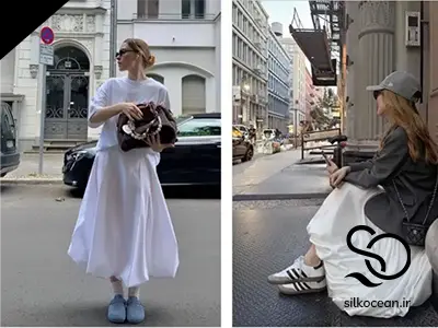 دامن حبابی مناسب برای استایل زنانه تابستانی